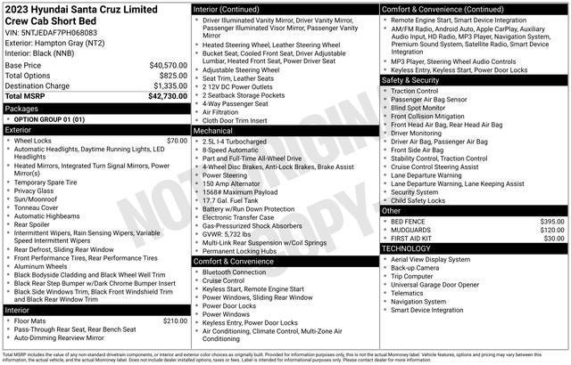 2023 Hyundai SANTA CRUZ Limited