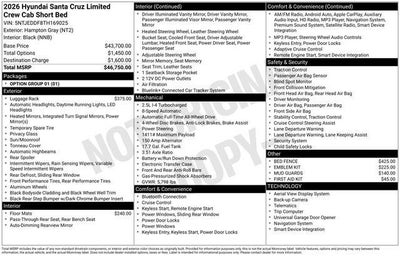2026 Hyundai SANTA CRUZ Limited