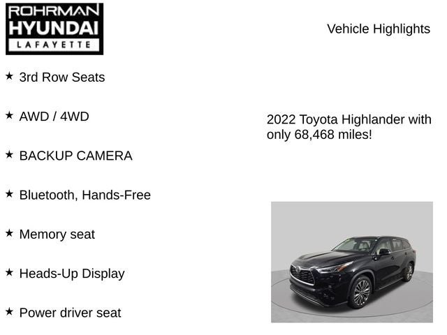 2022 Toyota Highlander Platinum