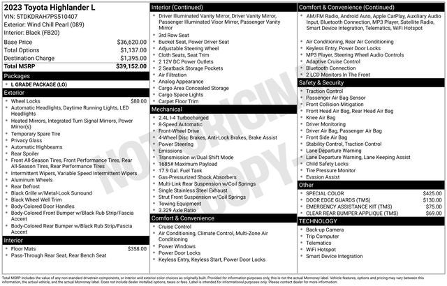 2023 Toyota Highlander L