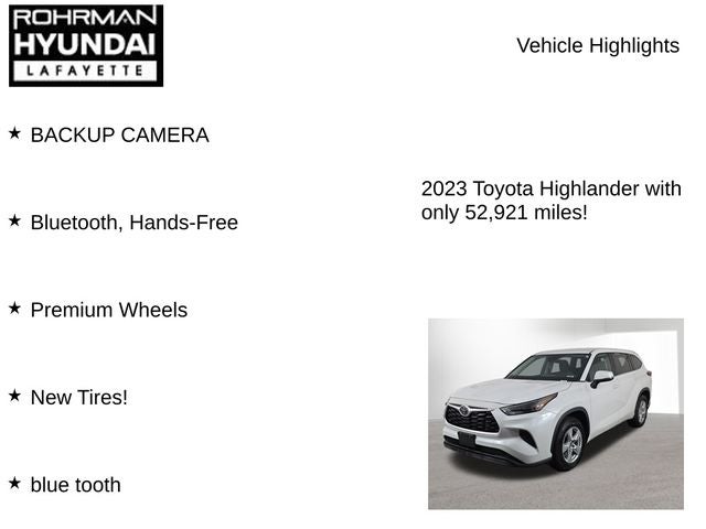 2023 Toyota Highlander L