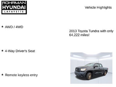 2013 Toyota Tundra Double Cab 4.6L V8 6-Spd AT (Natl)