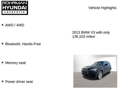 2013 BMW X3 xDrive28i