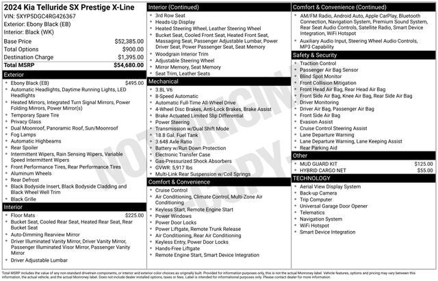 2024 Kia Telluride SX Prestige X-Line