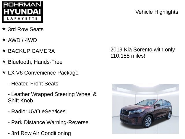 2019 Kia Sorento LX V6