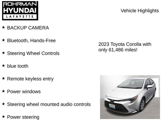 2023 Toyota Corolla LE