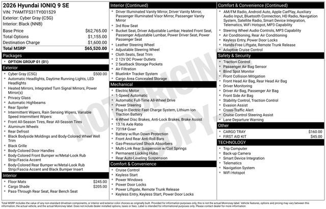 2026 Hyundai IONIQ 9 SE