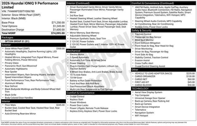 2026 Hyundai IONIQ 9 Performance Limited