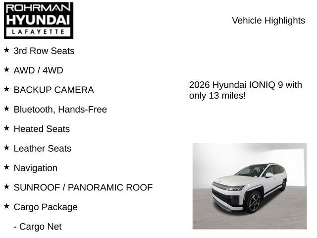 2026 Hyundai IONIQ 9 Performance Limited