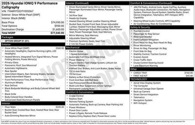 2026 Hyundai IONIQ 9 Performance Calligraphy