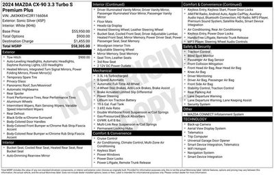 2024 Mazda Mazda CX-90 3.3 Turbo S Premium Plus
