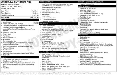 2023 Mazda Mazda CX-9 Touring Plus