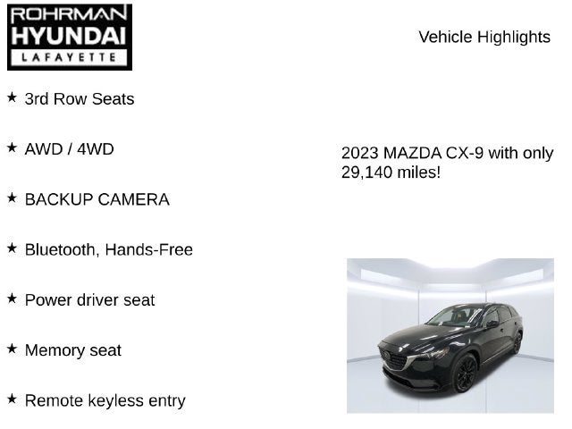 2023 Mazda Mazda CX-9 Touring Plus