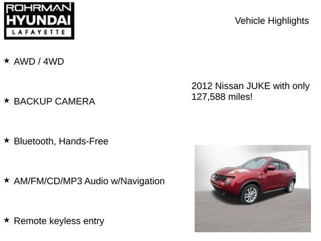 2012 Nissan JUKE SL