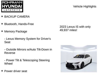 2023 Lexus IS 350 IS 350 F SPORT