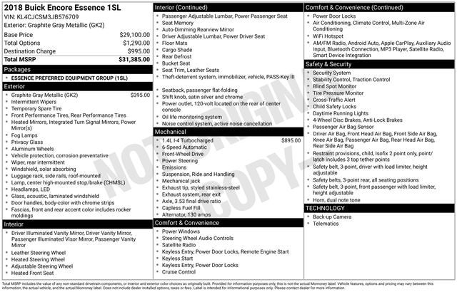 2018 Buick Encore Essence