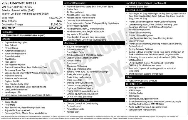 2025 Chevrolet Trax LT
