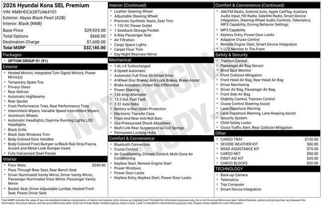 2026 Hyundai KONA SEL Premium AWD