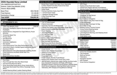 2026 Hyundai KONA Limited AWD