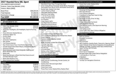 2027 Hyundai KONA SEL Sport AWD
