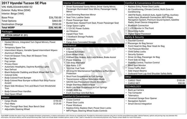 2017 Hyundai TUCSON SE Plus