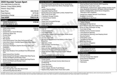 2020 Hyundai TUCSON Sport