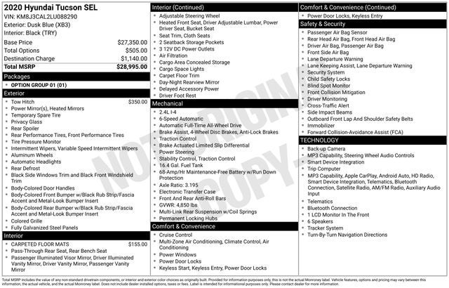 2020 Hyundai TUCSON SEL