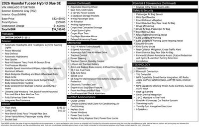 2026 Hyundai TUCSON HYBRID Blue