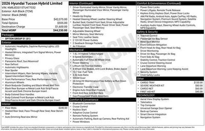 2026 Hyundai TUCSON HYBRID Limited