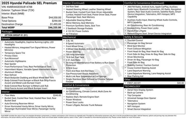 2025 Hyundai PALISADE SEL Premium