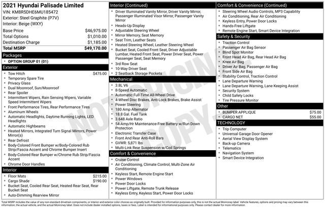 2021 Hyundai PALISADE Limited