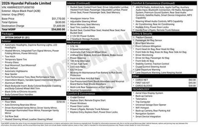 2026 Hyundai PALISADE Limited AWD