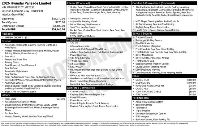 2026 Hyundai PALISADE Limited AWD