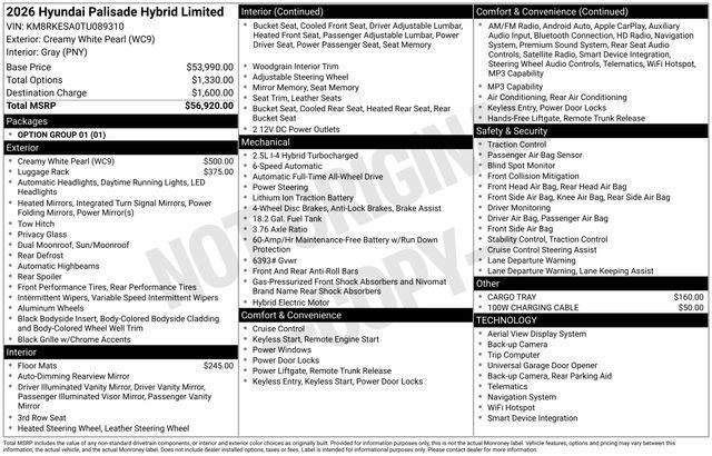 2026 Hyundai PALISADE HYBRID Limited