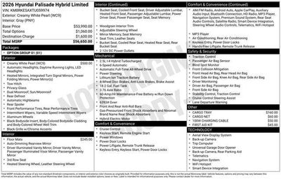 2026 Hyundai PALISADE HYBRID Limited