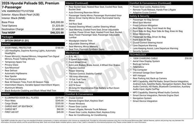 2026 Hyundai PALISADE SEL Premium FWD