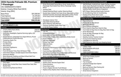 2026 Hyundai PALISADE SEL Premium AWD