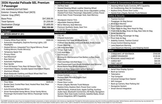 2026 Hyundai PALISADE SEL Premium AWD