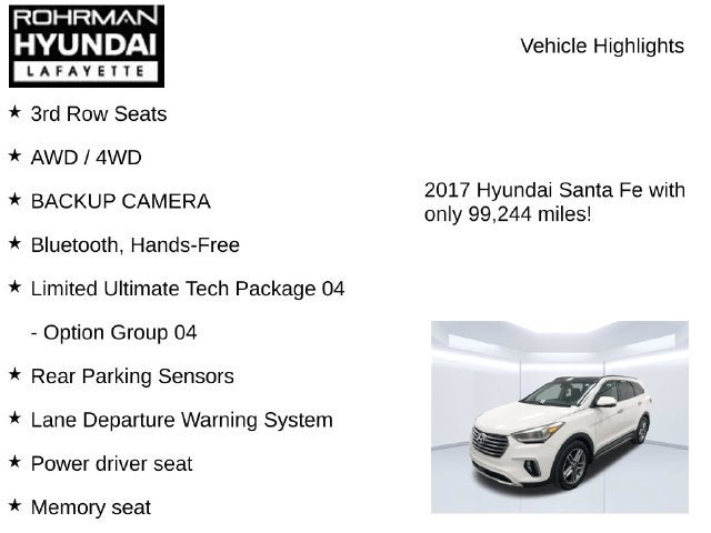 2017 Hyundai SANTA FE Limited Ultimate