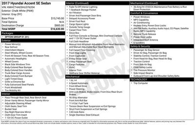 2017 Hyundai ACCENT SE