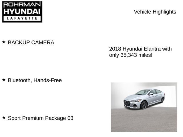 2018 Hyundai ELANTRA Sport