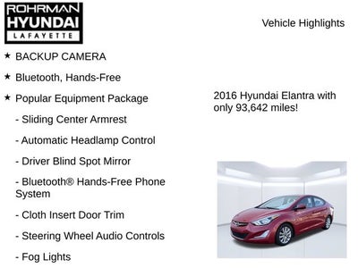 2016 Hyundai ELANTRA SE