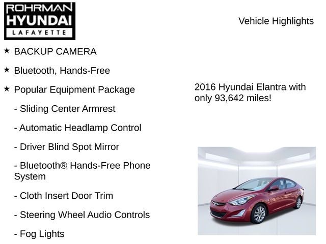 2016 Hyundai ELANTRA SE