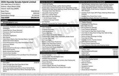 2026 Hyundai SONATA HYBRID Limited
