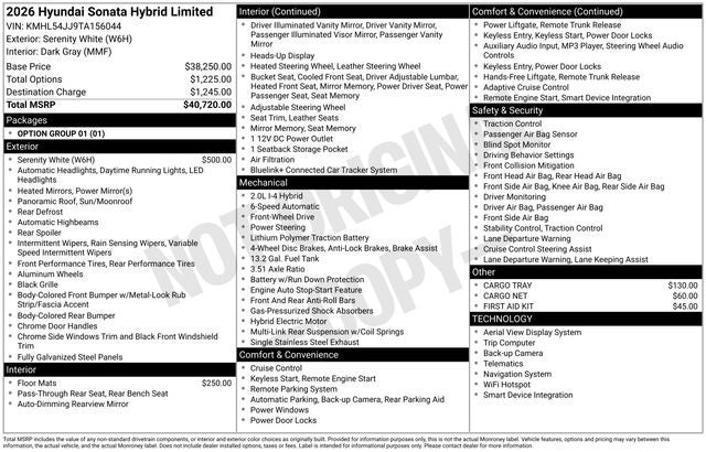 2026 Hyundai SONATA HYBRID Limited