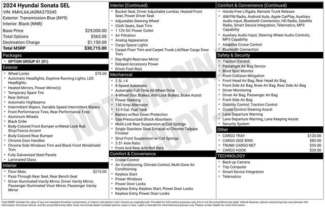 2024 Hyundai SONATA SEL