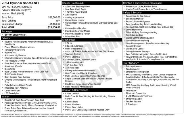 2024 Hyundai SONATA SEL