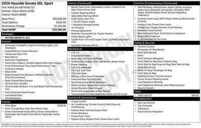 2026 Hyundai SONATA SEL Sport