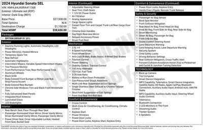2024 Hyundai SONATA SEL