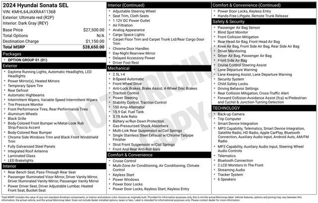 2024 Hyundai SONATA SEL